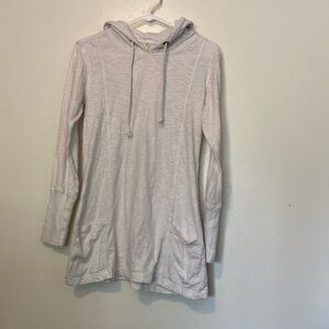 Jag jeans hooded white picket cozy soft 100% cotton sweatshirt xs